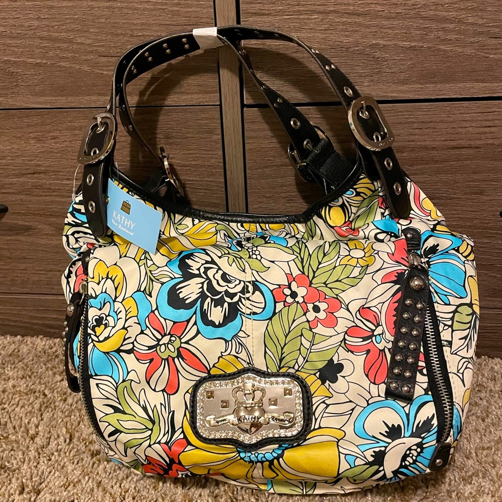 Kathy Van Zeeland Woodstock Print Purse & Coin Purse